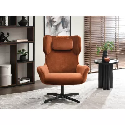 Otočné křeslo ANTE - měděné / černé