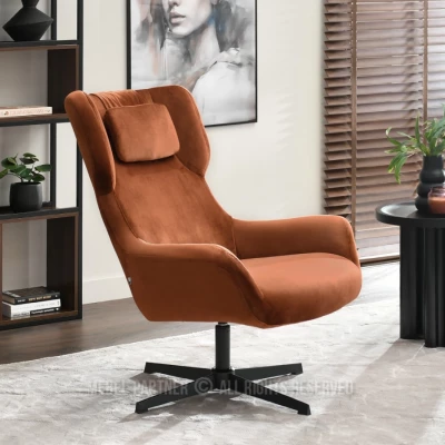 Otočné křeslo ANTE - měděné / černé