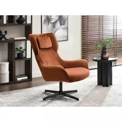 Otočné křeslo ANTE - měděné / černé