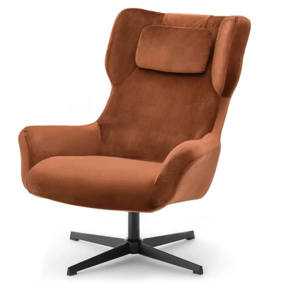 Otočné křeslo ANTE - měděné / černé