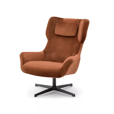 Otočné křeslo ANTE - měděné / černé