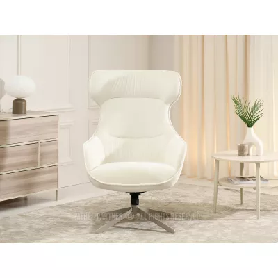 Otočné křeslo ušák BRADEN - krémové / béžové