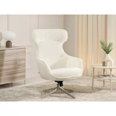 Otočné křeslo ušák BRADEN - krémové / béžové