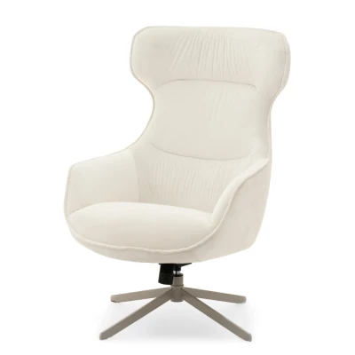 Otočné křeslo ušák BRADEN - krémové / béžové