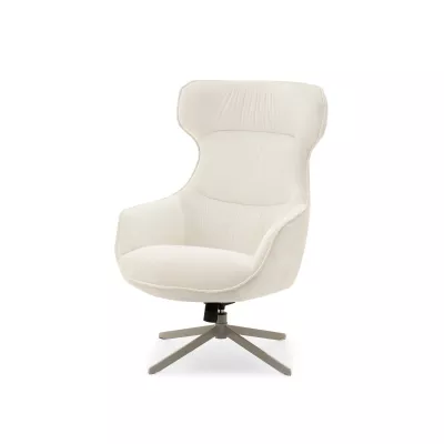 Otočné křeslo ušák BRADEN - krémové / béžové