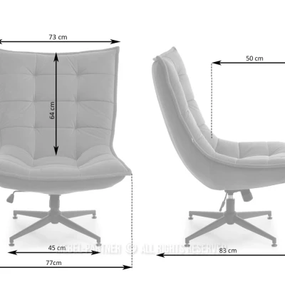Otočné křeslo NIZAR - krémové