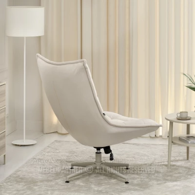 Otočné křeslo NIZAR - krémové