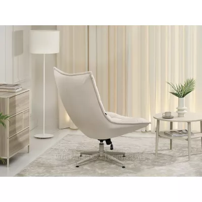 Otočné křeslo NIZAR - krémové