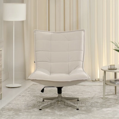 Otočné křeslo NIZAR - krémové