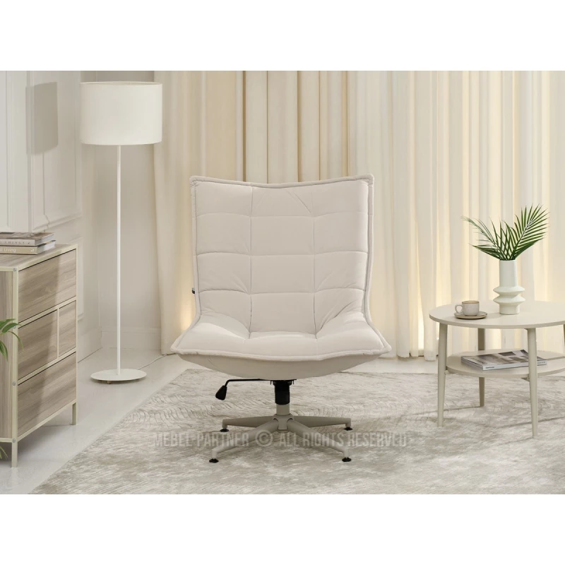 Otočné křeslo NIZAR - krémové