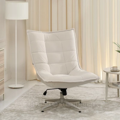 Otočné křeslo NIZAR - krémové