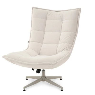 Otočné křeslo NIZAR - krémové