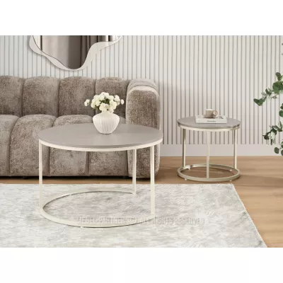 Set konferenčních stolků JACEK - béžový / krémový