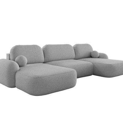 Rozkládací sedací souprava do U MOHYLA s úložným prostorem - šedá