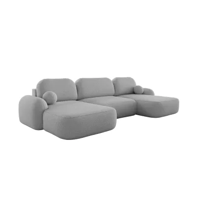 Rozkládací sedací souprava do U MOHYLA s úložným prostorem - šedá