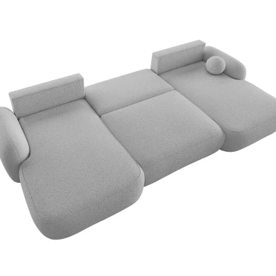 Rozkládací sedací souprava do U MOHYLA s úložným prostorem - šedá