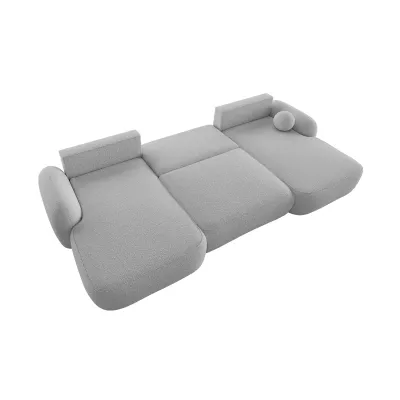 Rozkládací sedací souprava do U MOHYLA s úložným prostorem - šedá