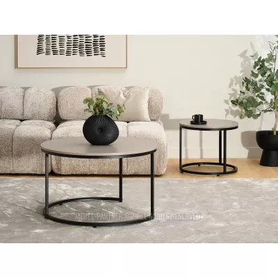 Set konferenčních stolků JACEK - béžový / černý