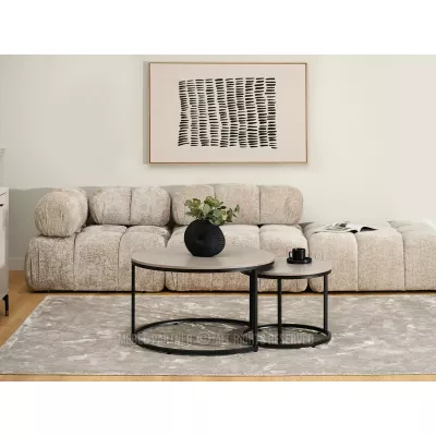 Set konferenčních stolků JACEK - béžový / černý