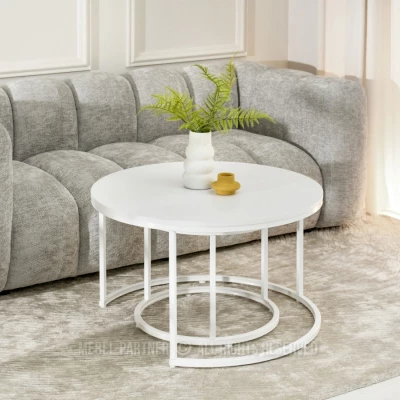 Set konferenčních stolků JACEK - bílý