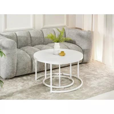 Set konferenčních stolků JACEK - bílý