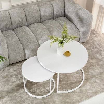 Set konferenčních stolků JACEK - bílý