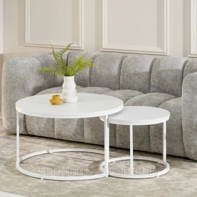 Set konferenčních stolků JACEK - bílý