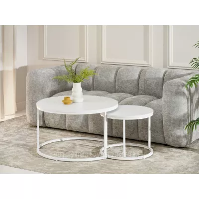 Set konferenčních stolků JACEK - bílý