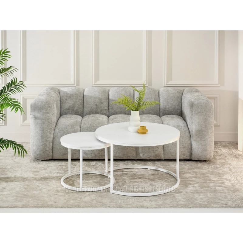 Set konferenčních stolků JACEK - bílý