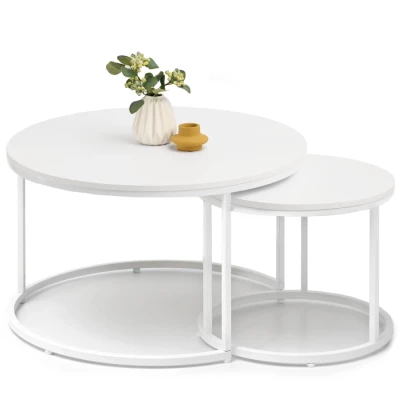 Set konferenčních stolků JACEK - bílý