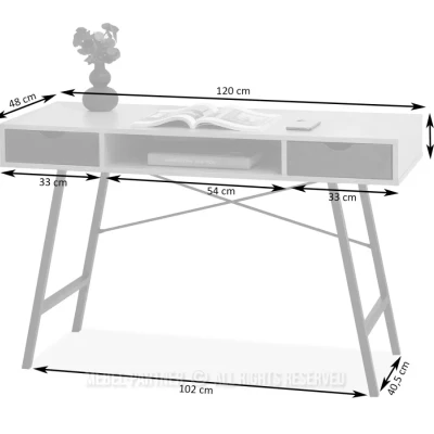 Psací stůl DEVON - krémový
