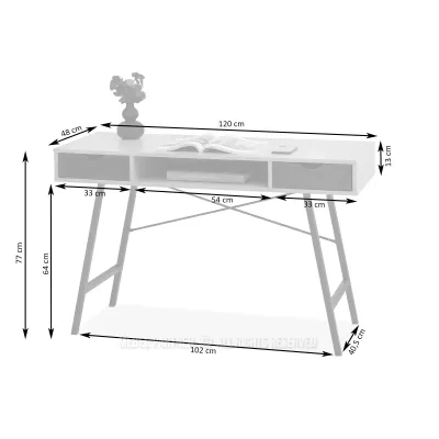 Psací stůl DEVON - krémový