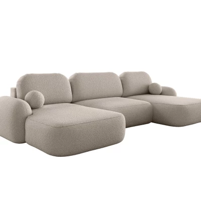 Rozkládací sedací souprava do U MOHYLA s úložným prostorem - béžová