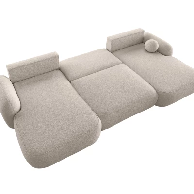 Rozkládací sedací souprava do U MOHYLA s úložným prostorem - béžová