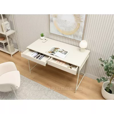 Široký psací stůl DAMJAR - krémový