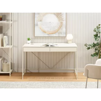 Široký psací stůl DAMJAR - krémový