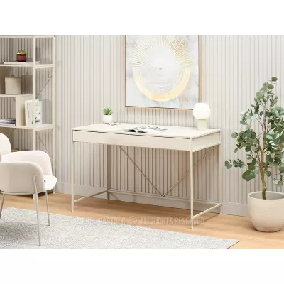 Široký psací stůl DAMJAR - krémový