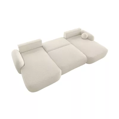 Rozkládací sedací souprava do U MOHYLA s úložným prostorem - vanilková