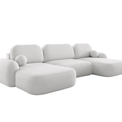 Rozkládací sedací souprava do U MOHYLA s úložným prostorem - světle šedá