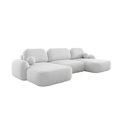 Rozkládací sedací souprava do U MOHYLA s úložným prostorem - světle šedá