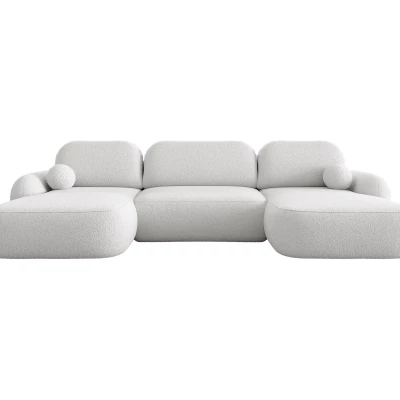 Rozkládací sedací souprava do U MOHYLA s úložným prostorem - světle šedá