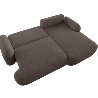 Rozkládací sedací souprava MOHYLA s úložným prostorem - hnědá