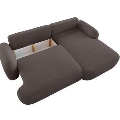 Rozkládací sedací souprava MOHYLA s úložným prostorem - hnědá