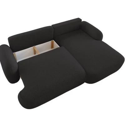 Rozkládací sedací souprava MOHYLA s úložným prostorem - černá