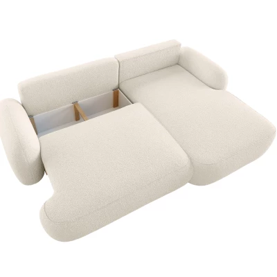 Rozkládací sedací souprava MOHYLA s úložným prostorem - vanilková