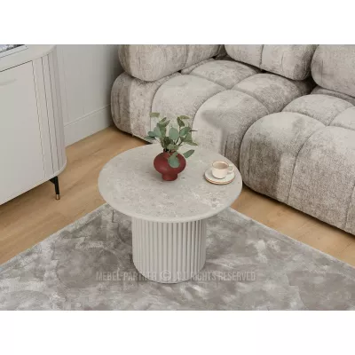 Konferenční stolek ALBAN - šedý mramor / šedý