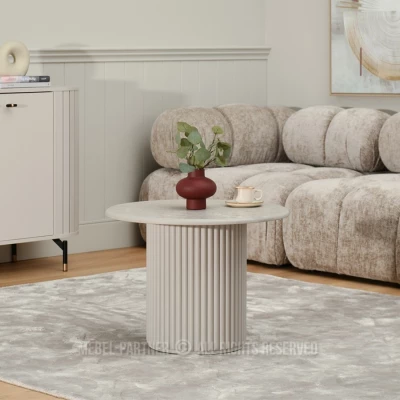 Konferenční stolek ALBAN - šedý mramor / šedý