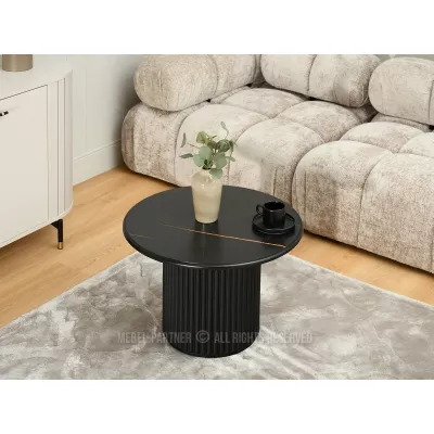 Konferenční stolek ALBAN - černý mramor / černý