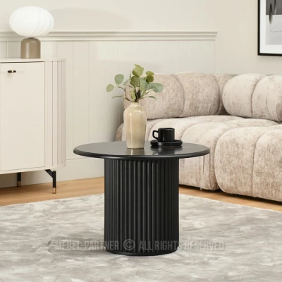 Konferenční stolek ALBAN - černý mramor / černý