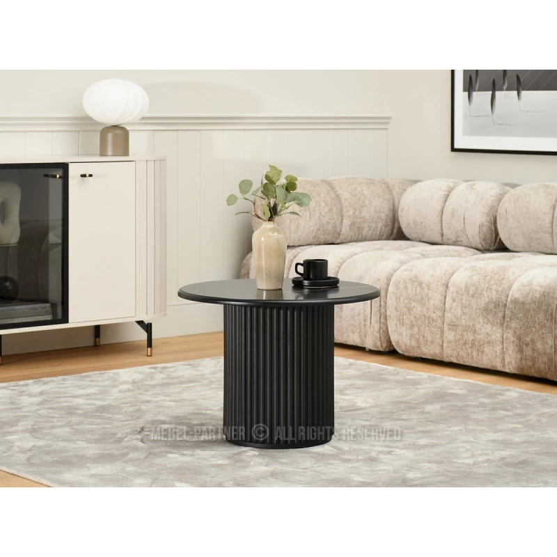 Konferenční stolek ALBAN - černý mramor / černý